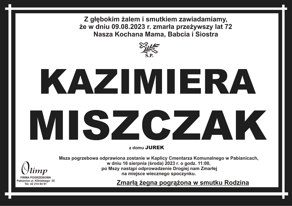 Miszczak Kazimiera